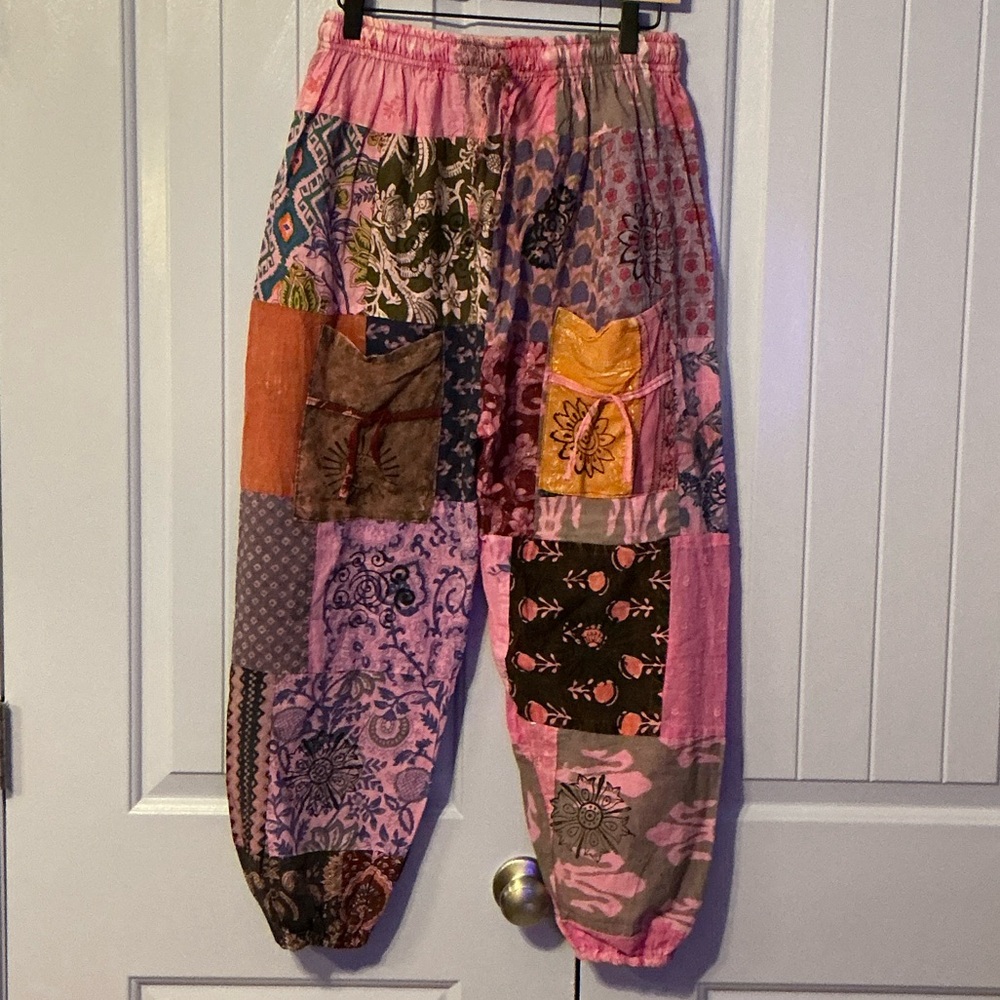 Janice Kantha Perfect Patchwork Harem Jogger Styl… - image 2